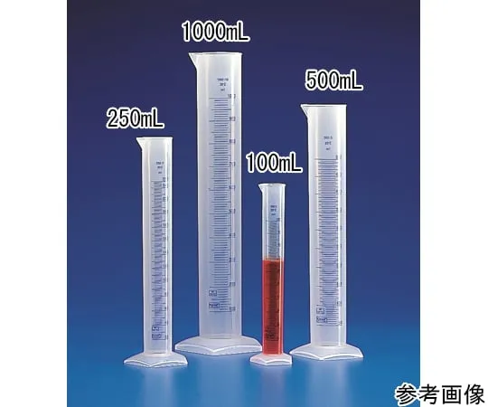 4-3159-01　PP Graduated Cylinder 500mL with Blue Scale　2565