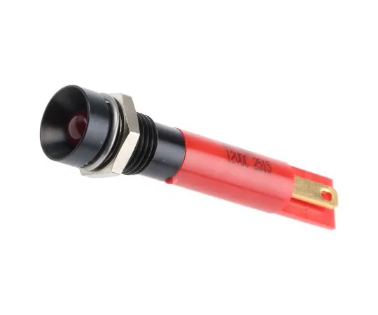 63-4586-06　RS PRO Red Indicator, 12 V dc, 8mm Mounting Hole Size, Solder Tab Termination　207-494