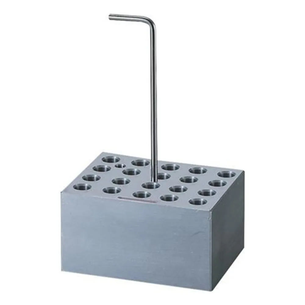 1-1189-01　Aluminum Block φ10mm Test Tube for 20 Tubes　No.1