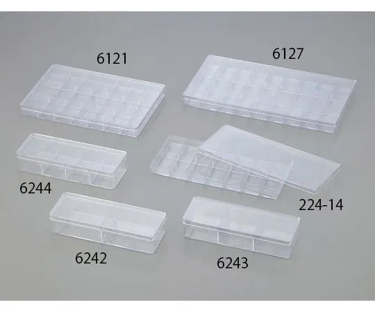4-2275-01　Styrene square shape Split Case 200 x 72 x 41 mm Split into 2 12 Pieces　6242