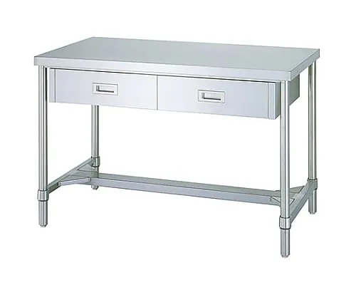 61-0009-59　Stainless Steel Workbench with Drawer (Stainless Steel (SUS430)), H Frame Specification) 600 x 450 x 800　ADH-6045