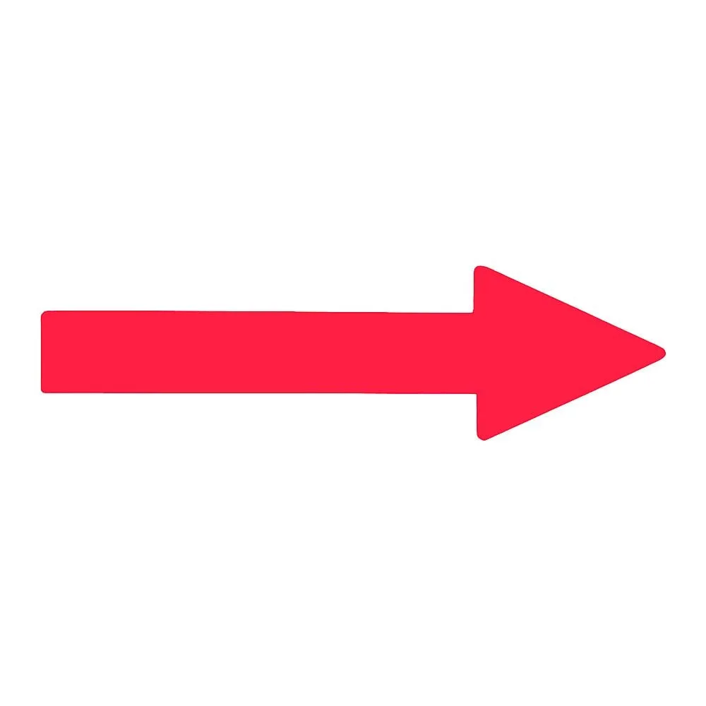 61-3408-55　Direction Indication Sticker For Identifying Tube -> (Fluorescent Red) Arrow Sticker 15　193115