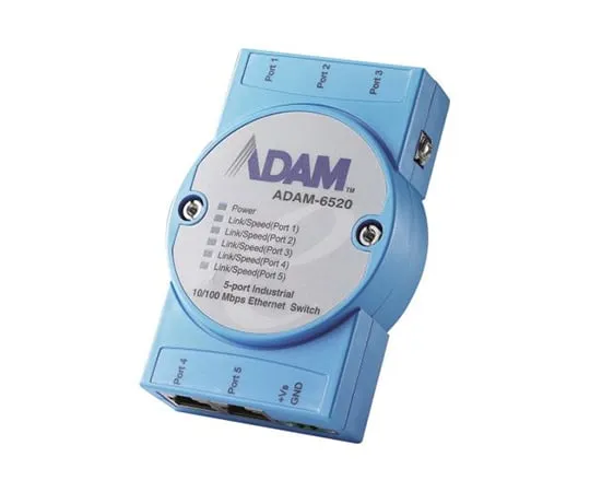 63-4625-31　Industrial Hub Advantech 5 DIN Rail Stack Wall 10 Mbit/s 100 Mbit/s　ADAM-6520
