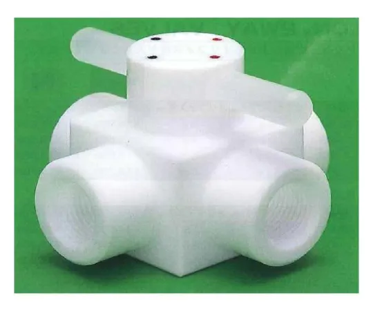 62-7083-81　USL-PTFE Female 4-Way Cock Press Fit Type PT 1/4 00U-163-01N　00U-163-01N
