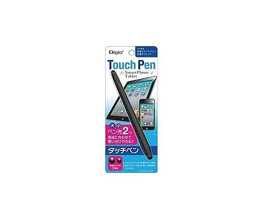 67-7766-13　Touch Pen Twin Head Type Replaceable Pen Tip x 2 Black　ECTP-02BK