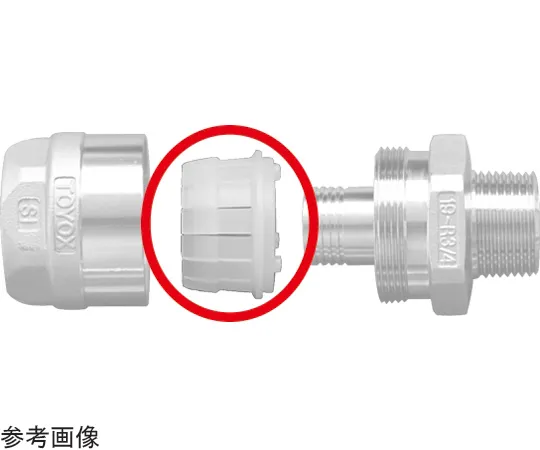 65-5699-77　Hose Joint TOYOCONNECTOR TC3-SS Type Replacement Sleeve Compatible Hose Inner Diameter 9 mm 20 pcs　TC3-SS9-S