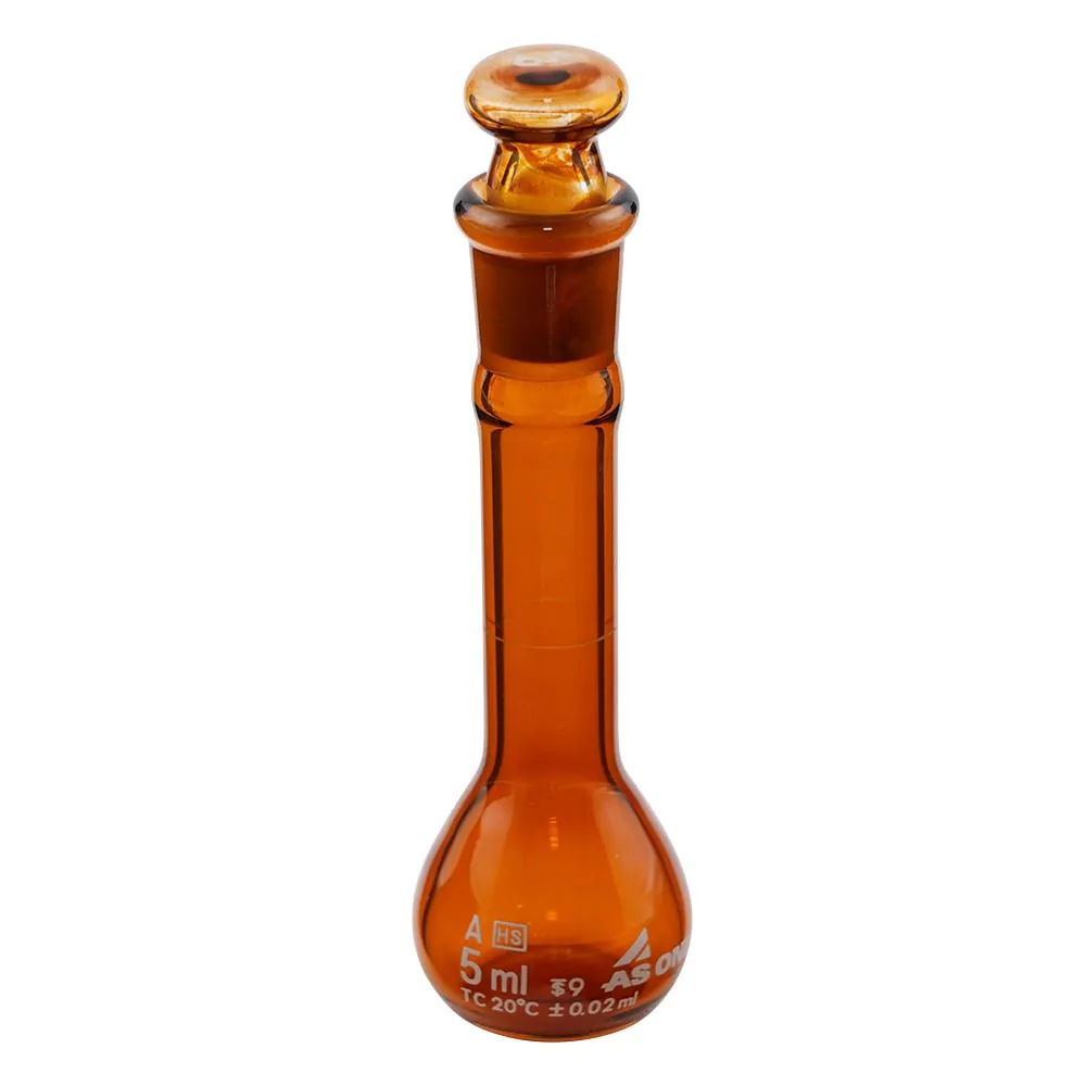 1-8565-21-24　Volumetric Flask (with JCSS Calibration) Brown 5mL