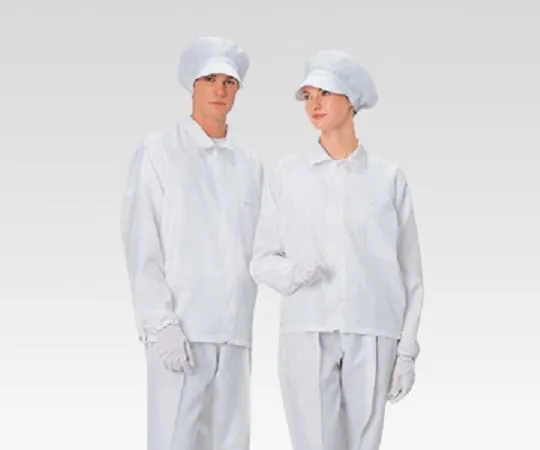 1-6362-07　Dust-Free Garment AS 240 C Unisex Coat WHITE 4 L