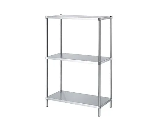 61-0012-06　Stainless Steel Rack (Stainless Steel (SUS430), Flat Board Shelf 3 Stages Specification) 588 x 438 x 1800　RB3-6045