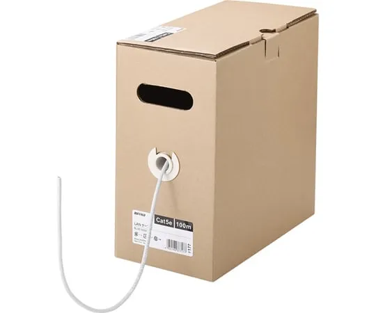 65-3405-61　［Discontinued］Cat5e LAN Cable 100 m Single Line White　BL5E1000WH