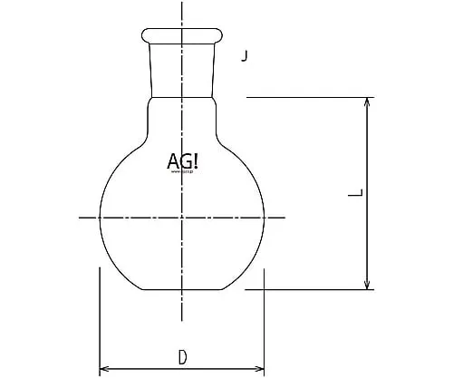 61-3615-94　Short Neck Flat-Bottom Flask 50mL 15/25　3106-050-1L