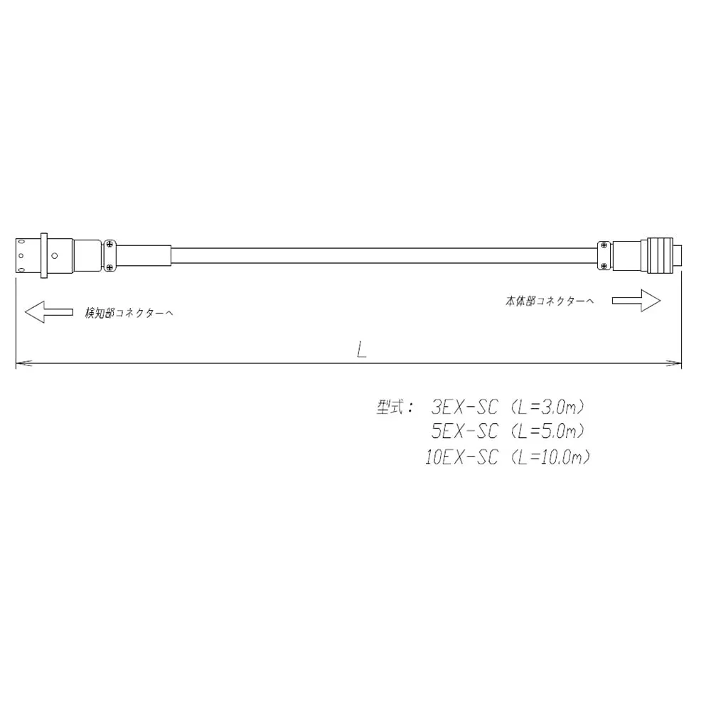 61-4669-52　JKO Series Sensor Extension Straight Cable (3m)　3EX-SC