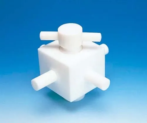 61-4378-77　All PTFE Four-Way Valve 6φ (Branch)　F-2011-01