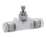 61-7665-20　Throttle Valve PP Small Union Straight Type φ4 Clean Package　PJNMU4-C