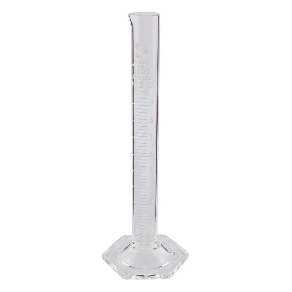 3-7112-02-56　Graduated Cylinder DURANR 10mL with English Calibration Certificate　213960801
