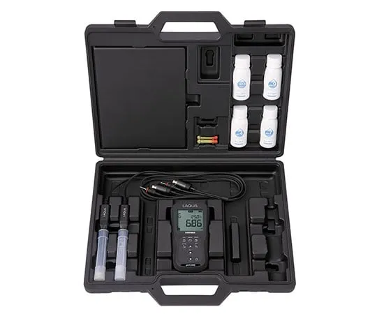 63-6524-77　[Portable/Handy pH Electrical Conductivity Set] Field Type Portable Water Quality Meter LACQUA　D-210PC-S