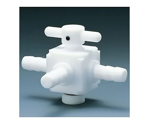 61-3537-50　Fluorocarbon Resin Three-Way Valve Hose Port Type 6φ　NR1401-01
