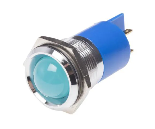 63-4587-36　RS PRO Blue Indicator, 24 V ac/dc, 22mm Mounting Hole Size, Solder Tab Termination　211-639