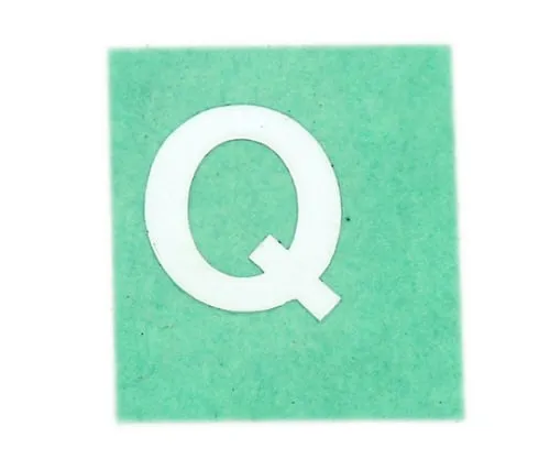 61-7397-58　Character Seal Q White 15mm　CL15W-Q