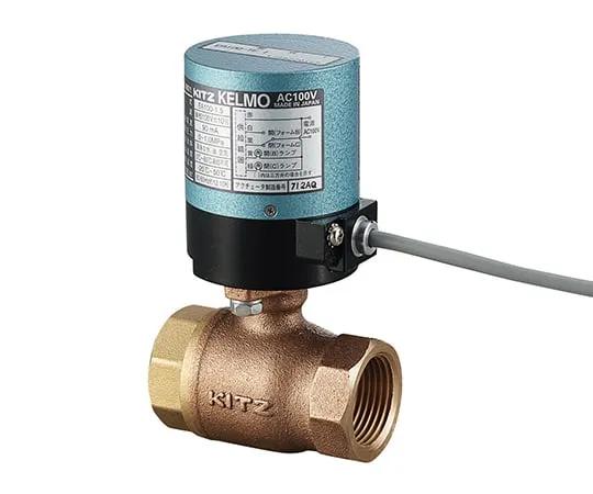 3-8538-02　Small Electric Ball Valve (Bronze) AC100V 10 A 3/8　EA100-TE-10A