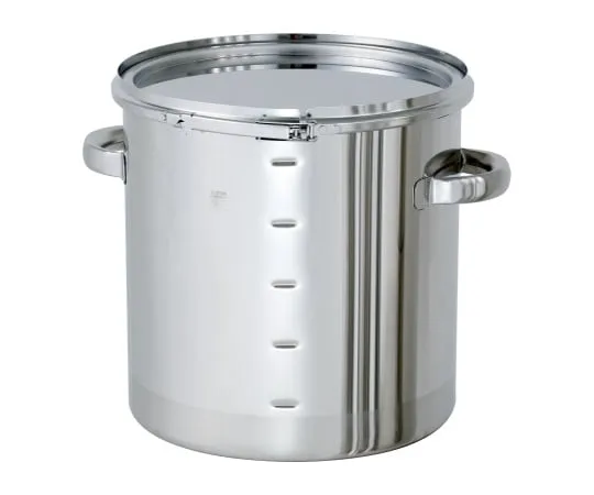 62-1371-77　Stainless Steel Airtight Container with Scale (Band Type) 10L　CTL-M-24