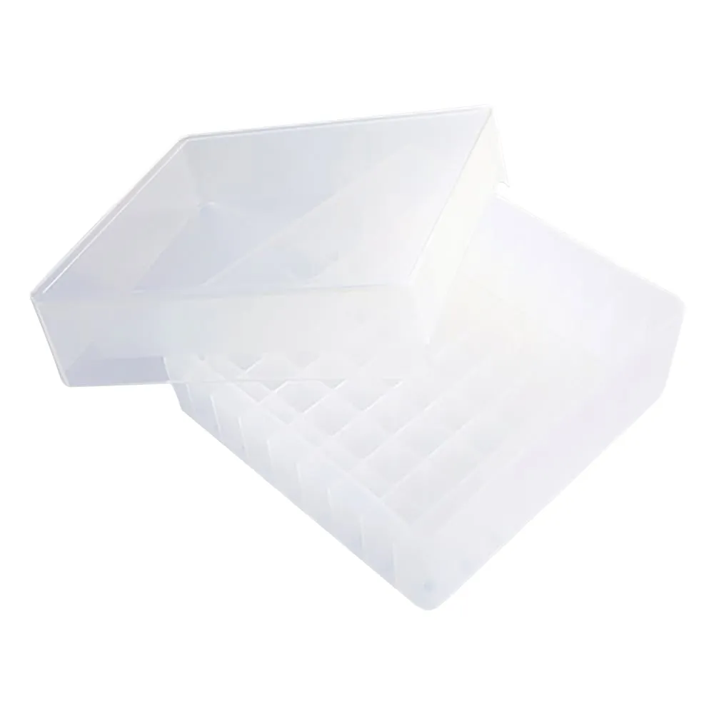 3-5987-01　Storage Box Transparent 130 x 130 x 47mm 81 Pcs Storage　HS120034
