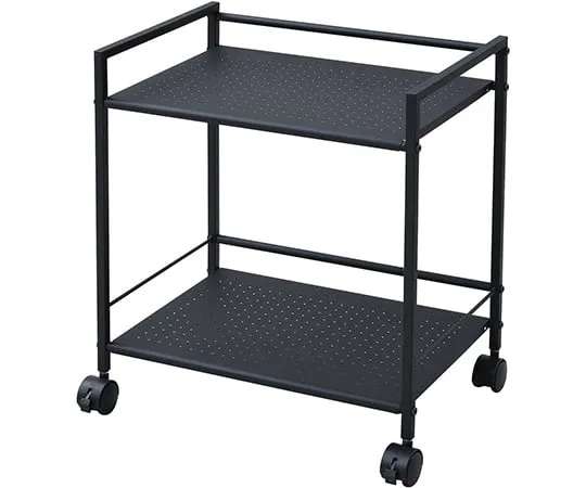 63-5589-19　Steel Rack with Casters, Black 2-Step　CPR-50432CBK