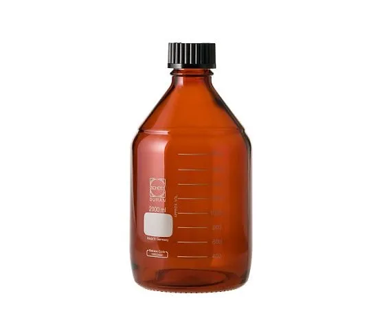 61-4411-47　Screw Cap Bottle (Medium Bottle) Amber with Black Cap 2L　017210-20002