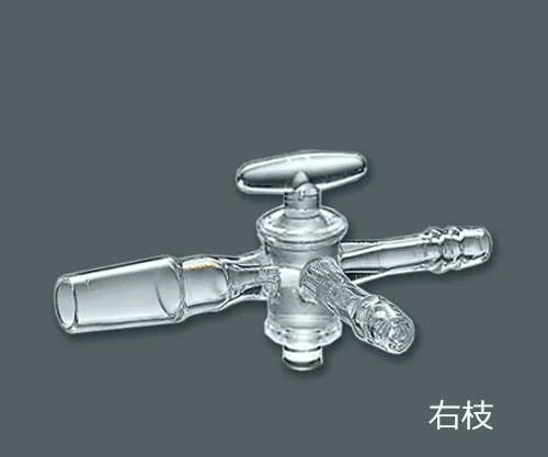 61-0047-77　TS Three-Way Cock with Glass Cock I Type (Right Branch) 15/25 　CL0414-01-11