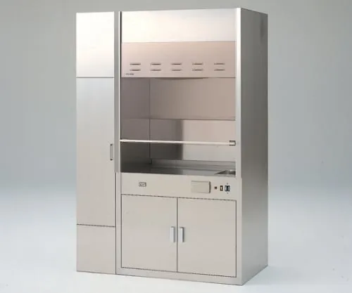 3-5335-31　Compact Draft 900 S (Stainless Steel/Dry Type Scrubber Integrated Type)  with Plumbing and Draining  and Acid Resistant Fan　CD9S-W-L
