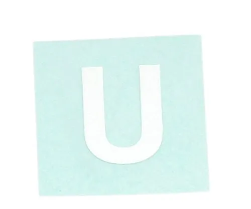 61-7397-62　Character Seal U White 15mm　CL15W-U