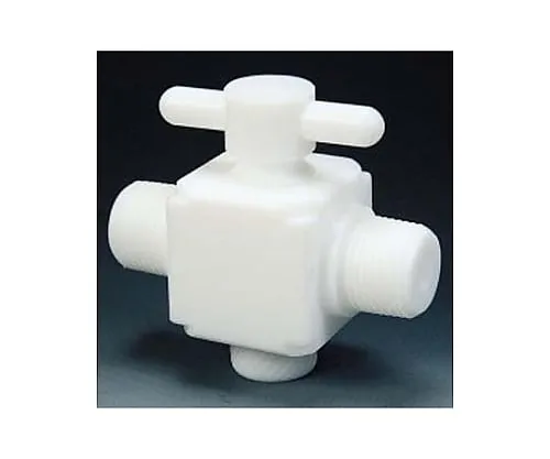 61-3537-02　Fluorocarbon Resin Two-Way Valve Both Side Male Type R1/4　NR1303-01
