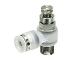 61-7665-05　Throttle Valve PP Elbow M5 x 0.8 Clean Package　PJNC4-M5-C