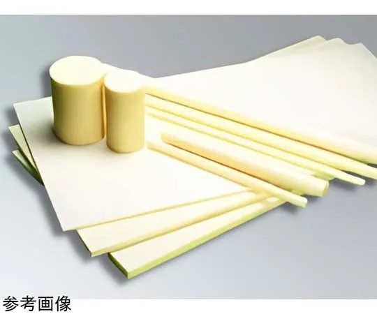 67-6277-29　［Discontinued］Nylon Round Bar (MC500AS R11 Cream) φ60 x 200 mm　PAR11D00600-0200