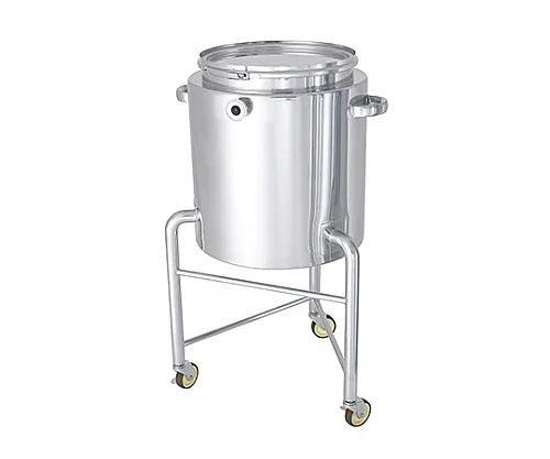 61-0751-17　Hopper Type Stainless Steel Jacket Sealing Container Hand Type with Leg HT-CTL-J-L-565 with B Type Silicone Packing 150L　HT-CTL-J-L-565