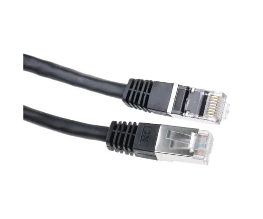 63-4617-04　RS PRO Black Cat6 Cable, S/FTP, Male RJ45/Male RJ45, Terminated, 3m　411-497