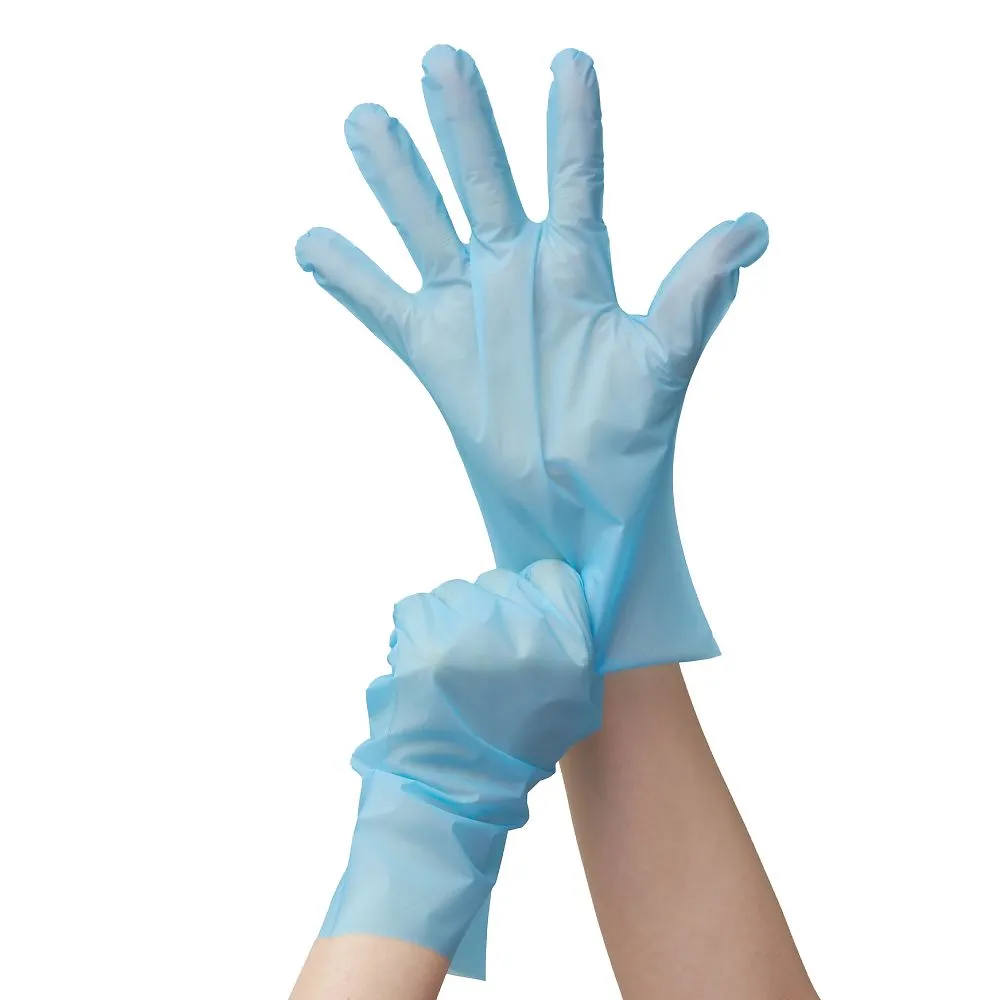 64-9098-62　Polyethylene Gloves Stretch Type Blue M 100 Pieces x 20 Boxes　082053