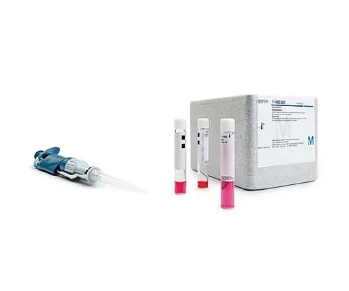 61-0313-34　Spectroquant(R) Pipe Check Set Of Standard Solution for Weighing Accuracy Check for Pipet Used in Measurement (Round Cell Included). Check Solution (4 x 6 Pieces) And Reference Solution (4 Pieces) Traceable for NIST 114962 1Set　1.14962.0001
