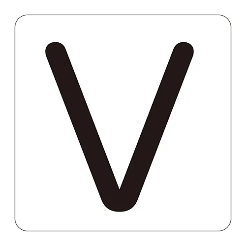 61-3414-92　［Discontinued］Alphabet Display Sticker HA-V (5P) Large　172522