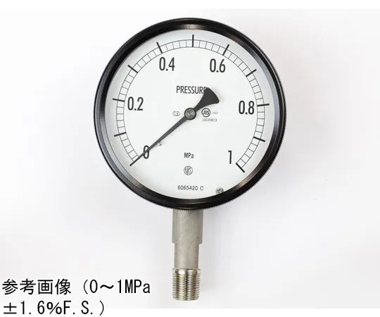 65-4300-66-20　Sealed Pressure Gauge (100Φ) Vertical A Frame with 0.06 MPa Inspection Certificate　BE10-183