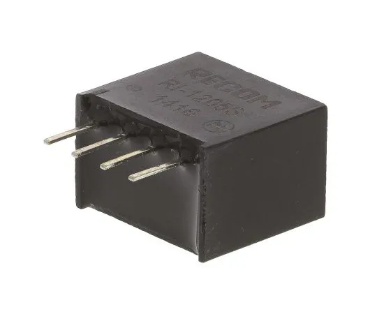 63-4800-13　Recom RI 2W Isolated DC-DC Converter Through Hole, Voltage in 10.8 → 13.2 V dc, Voltage out 5V dc　RI-1205S