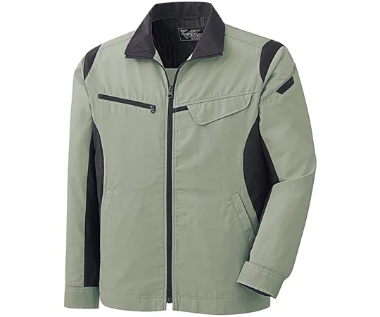 67-6622-08　All Year Work Wear Antistatic JIS Compliant Product Unisex Jumper Earth Green SSS　VE746-UE-SSS