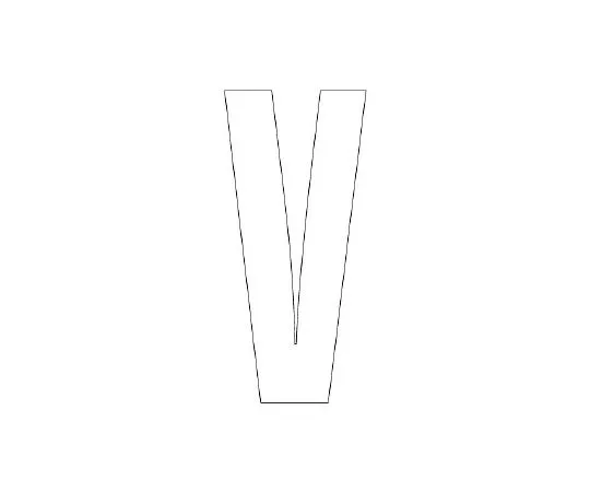 62-6142-27　Road Indicator Sheet Alphabet V 300 x 150 Yellow　835-112W