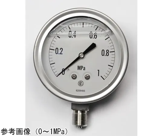 65-4320-99　Pressure Gauge with Glycerin (100Φ) 0.1 MPa　GV42-143