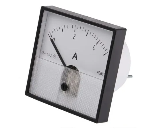 63-4761-22　HOBUT PD72MC Analogue Panel Ammeter 0/5A Direct Connected DC DC, 72mm x 72mm Moving Coil　PD721MCS5A/2-001