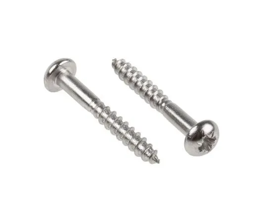 63-4690-92　Pozidriv Round Stainless Steel Wood Screw, A2 304, 4mm Thread, 30mm Length　144-3517