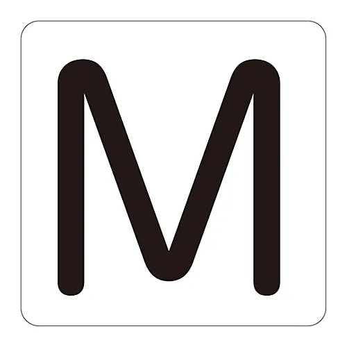 61-3414-83　［Discontinued］Alphabet Display Sticker HA-M (5P) Large　172513