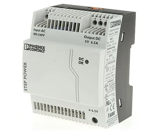 63-4927-57　Phoenix Contact, STEP-PS/1AC/ 5DC/6.5 PSU, 5V dc Output Voltage, 6.5A output current　2868541