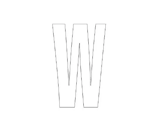 62-6107-29　Road Indicator Sheet Alphabet W 120 x 60 White　835-087W