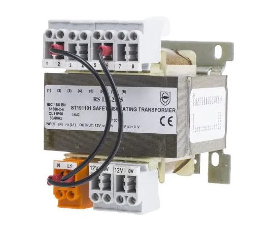 63-4668-55　RS PRO 100VA DIN Rail & Panel Mount Transformer, 208 V ac, 230 V ac, 380 V ac, 400 V ac, 415 V ac, 440 V ac, 460 V ac,　123-2505